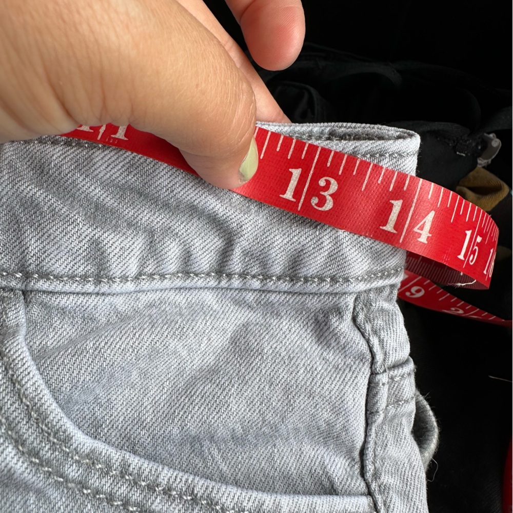 Universal Thread Vintage Midi Grey Button Fly Jea… - image 7